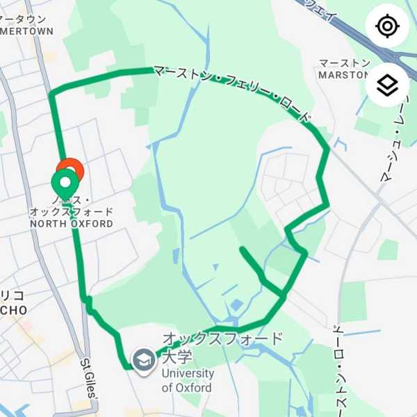 ランニングの経路